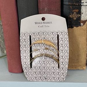 World Market Gold Bangle Trio